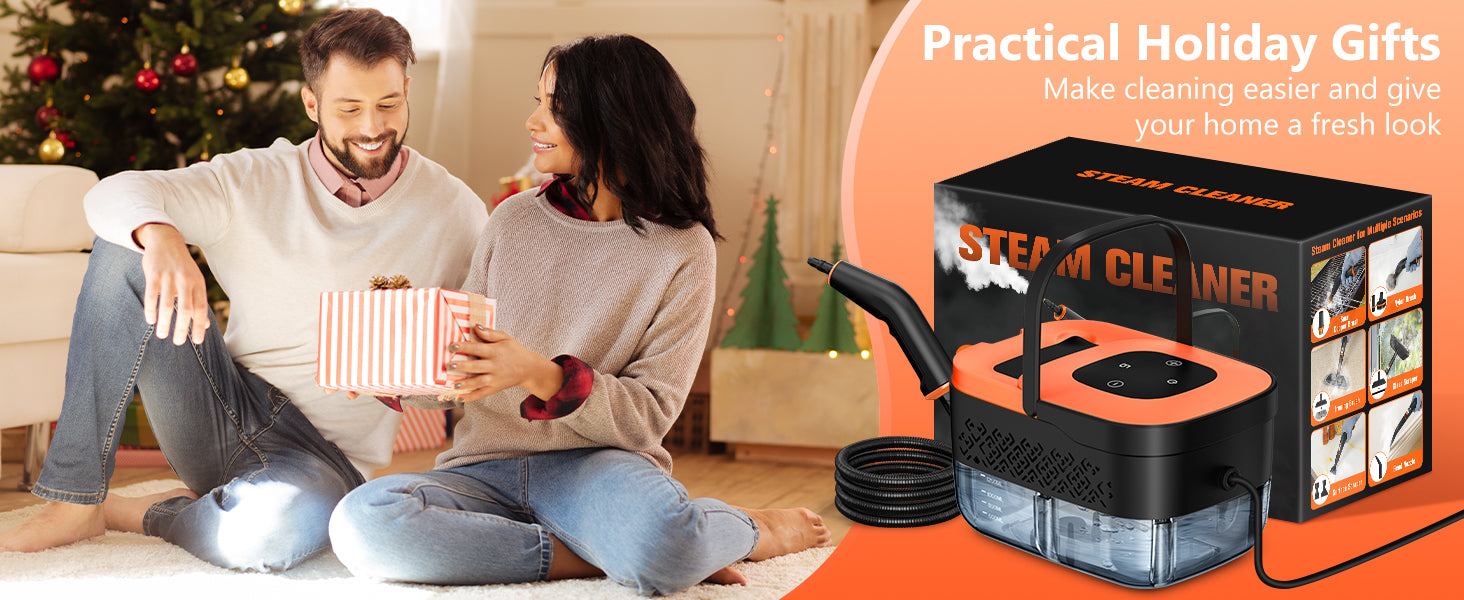 WSRYYCC Steam Cleaner, Portable Steamer for Cleaning with 16pcs Accessories, 6-Level Adjustable, 15s Heat-Up, Handheld Steam Cleaner for Home, Tile, Grease, Dirt, Grout, Car Detailing